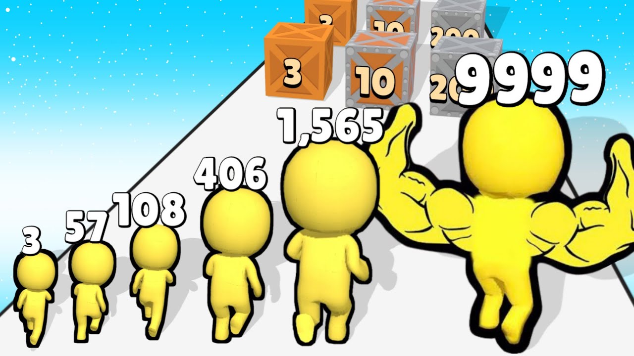 PUSH HARDER 3D - Level Up Man Max Level ASMR Gameplay