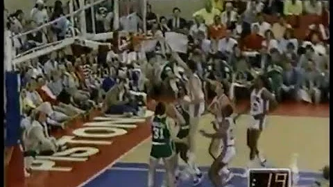 7'5'' Chuck Nevitt (Pistons) Dunks Over 3 Celtics