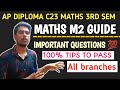 ap diploma c23 maths m2 important questions| diploma maths m2 all branches important questions|