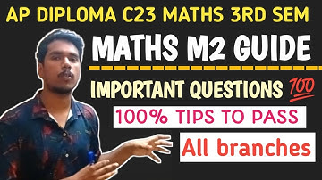 ap diploma c23 maths m2 important questions| diploma maths m2 all branches important questions|