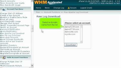 How to view the raw logs for an account in WHM | FastDot Cloud Hosting