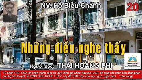 NHỮNG ĐIỀU NGHE THẤY. Tập 20. Tác giả NV. Hồ Biểu Chánh. Người đọc: Thái Hoàng Phi