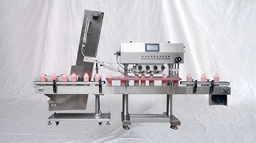 inline screw capping machine body lotion bottles with pump caps capper capsuleuse de bouteilles