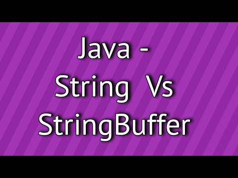Java String Vs StringBuffer - YouTube