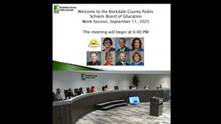 Rockdale County Board of Education Work Session 9/11/25