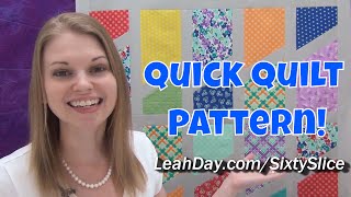 Learn how to make the Sixty Slice Quilt quickly and easily in this new quilting tutorial and free pattern created by Leah Day. Find the 