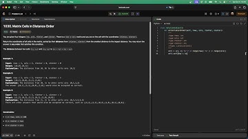 No Sound Leetcode 1030: Matrix Cells in Distance Order