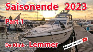 End of the 2023 season  Part 1  Boat trip to winter storage across Ijsselmeer to Lemmer Friesland