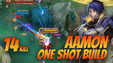 14 Kill!! AMAZING Aamon One Shot Build in MLBB Gameplay!! - Build Top 1 Global Aamon ~ MLBB