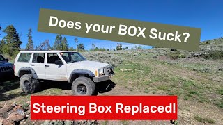 How to install a power steering gear Box: 1999 Jeep XJ Cherokee