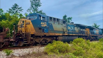 CSX M802-26 with CSXT CW44AC 7255 leading with a RL K5LA along with a friendly crew on 09/26/2025