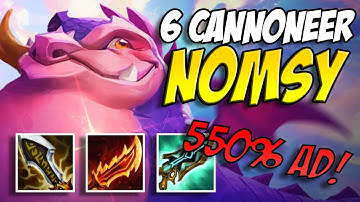 6 CANNONEER NOMSY SHOOTS OUT BIG DAMAGE 💣💣💣 - Teamfight Tactics Set 7.5 PBE