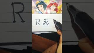 Print and cursive handwriting with bubble letter|| letters#shorts