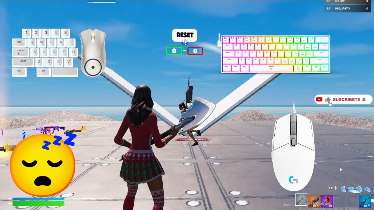 [4K 240FPS] keyboard redragon dragonborn / 1v1 Gameplay Fortnite / Matix