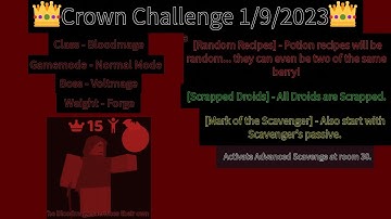 Crown Challenge 1/9/2023 - Randomly Generated Droids