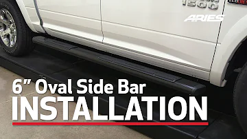 ARIES Side Bar Install: 6" Blk Alum Ovals 4500, B2885 on Ram 1500