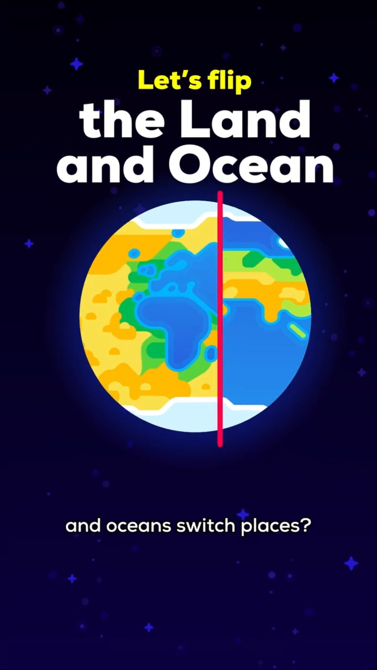 What If Continents and Oceans Switched Places? #shorts