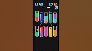 Water Color Sort Level No. 407 walkthrough Solution Gameplay ,best Game for every one
