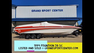 1994 Fountain 38 SC - 38 foot sport cruiser with twin 502 EFI making 415hp each, running on the dyno