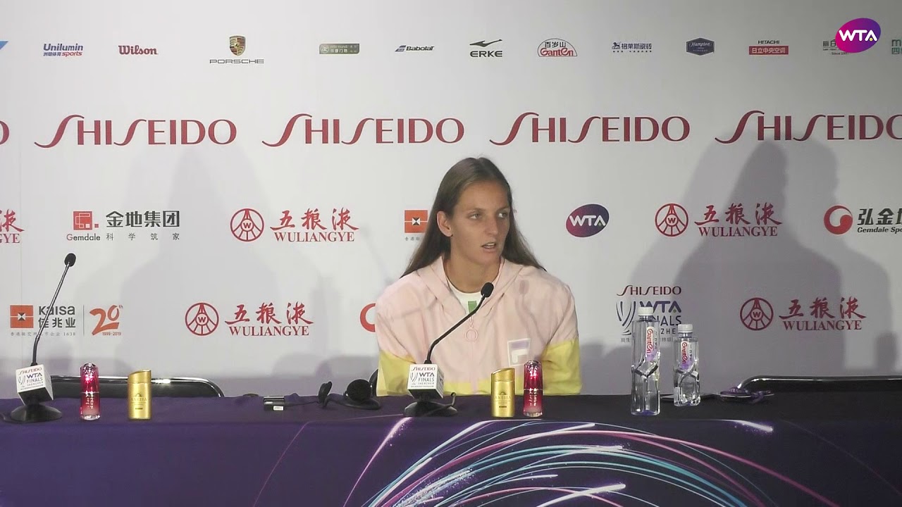 Karolina Pliskova | 2019 WTA Finals | Press Conference