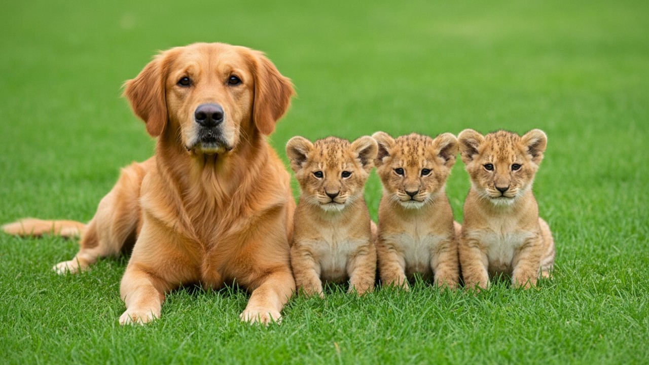 Собака стала матерью троим львятам, но когда они выросли, случилось немыслимое!