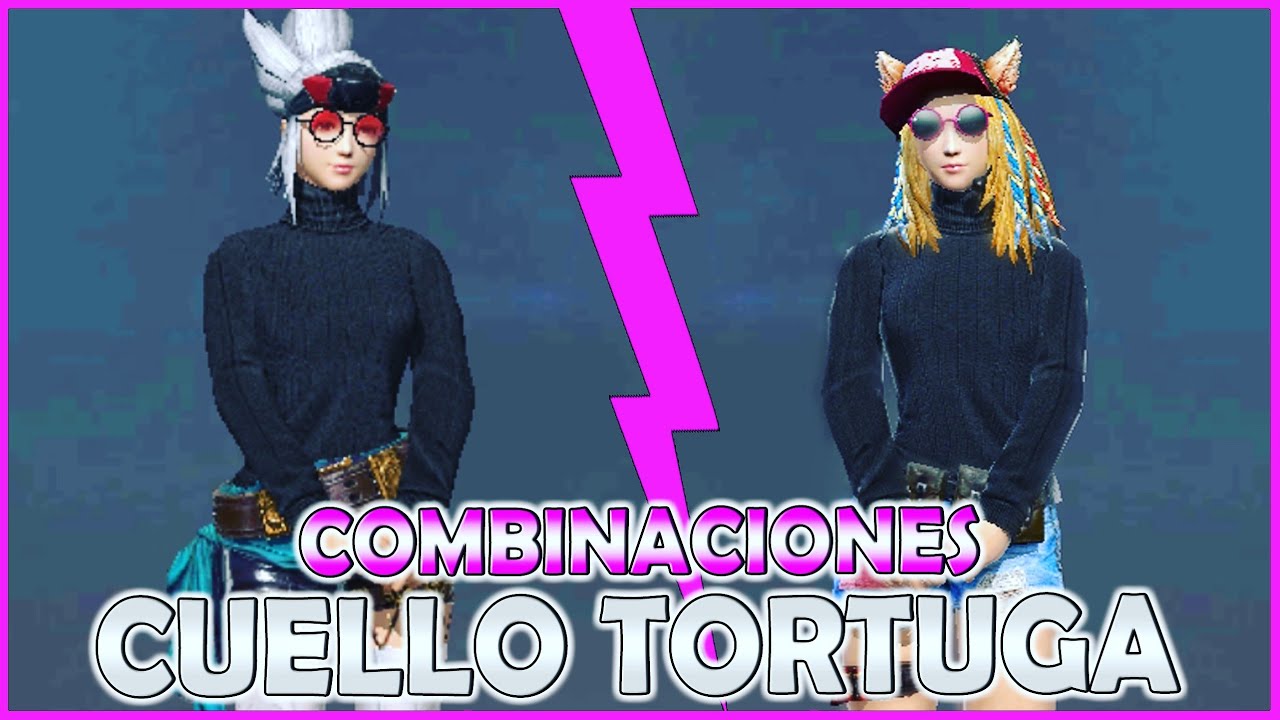 MEJORES COMBINACIONES CUELLO de TORTUGA ♀️ Outfit Mujeres ♀️ PARTE #2 //  FREE FIRE / ZonaRandomツ - YouTube