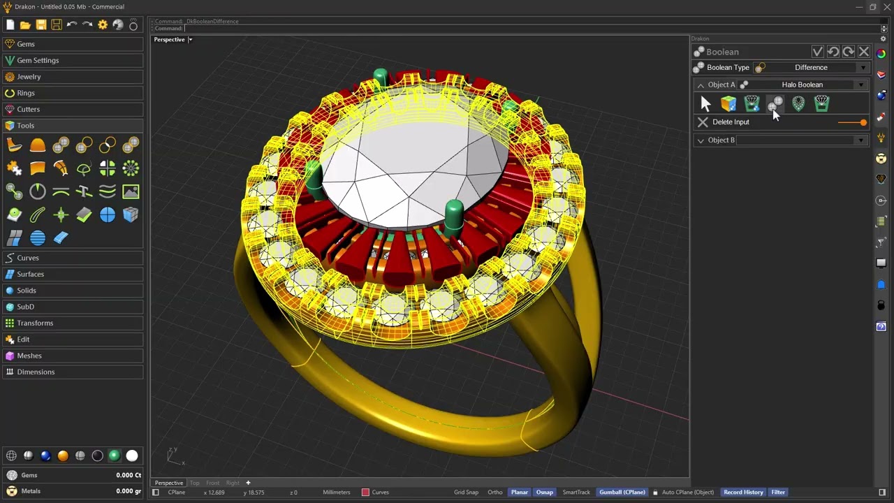 Double Halo Split Shank - Drakon Jewelry CAD Tutorial