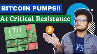 BITCOIN Quick Night Update - At Important Resistance | Crypto Update in Hindi