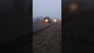 Колонна Т 90 Где-То На Украине