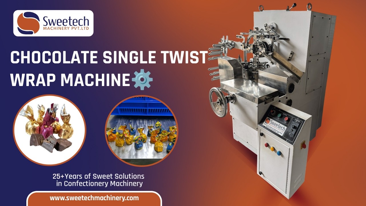 Chocolate Single Twist Wrap Machine 🔥 | Chocolate Packaging Machine 🍬 #chocolatepackaging