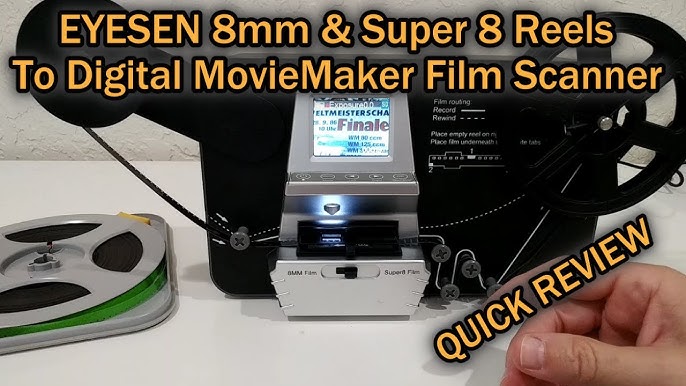 Wolverine 8mm & Super 8 Reels to Digital MovieMaker Pro Film Digitizer, Film Scanner, 8mm Film Scanner, Black (MM100PRO)