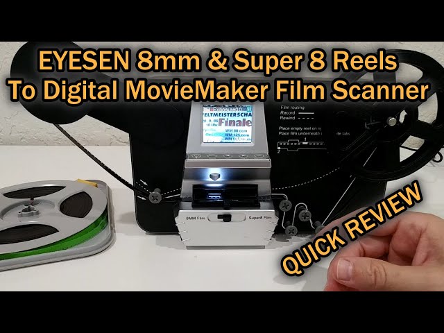 Eyesen 8mm & Super 8 Reels to Digital MovieMaker Film Scanner Converter  M-127B Full Review Tutorial 