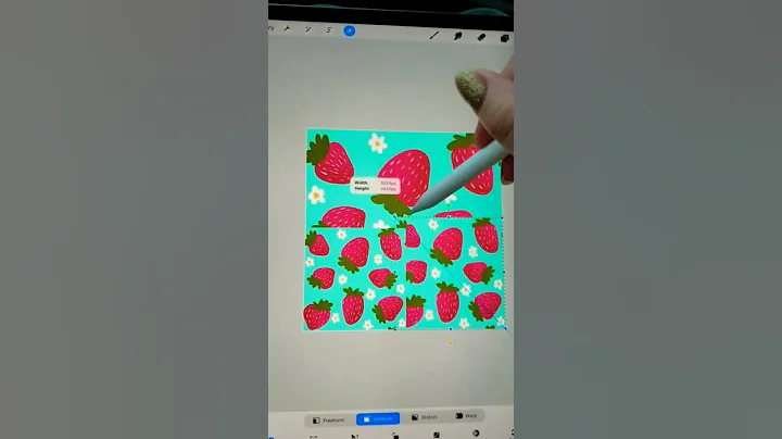 Seamless Pattern Design on the iPad in Procreate #shorts