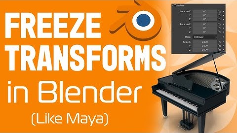 How to Freeze Transforms in Blender (Like Maya)