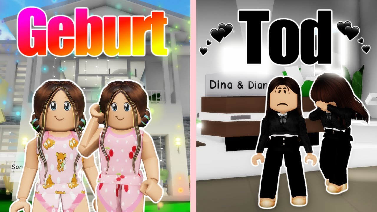 GEBURT bis TOD ❌ von ZWILLINGEN 👧🏻👧🏻 in BROOKHAVEN 🏡 Roblox Roleplay Story