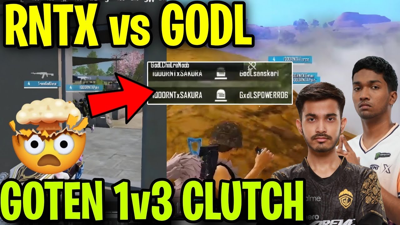 RNTX vs GODL 😱 GOTEN 1v3 CLUTCH 🔥 RNTX WWCD - YouTube