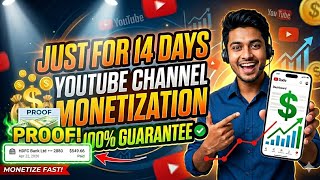 Tranding Youtube Channel Ideas 2026 || Just 14 Days Youtube Channel monetization 100% Guaranteed 