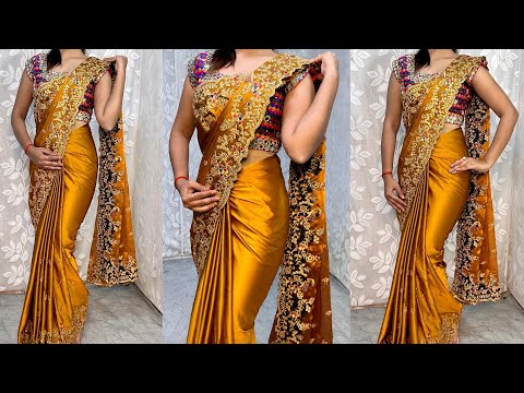 vichitra-silk|border-saree-kaise-pahne|vichitra-silk-saree-draping-trick|beginner's-draping-tutorial