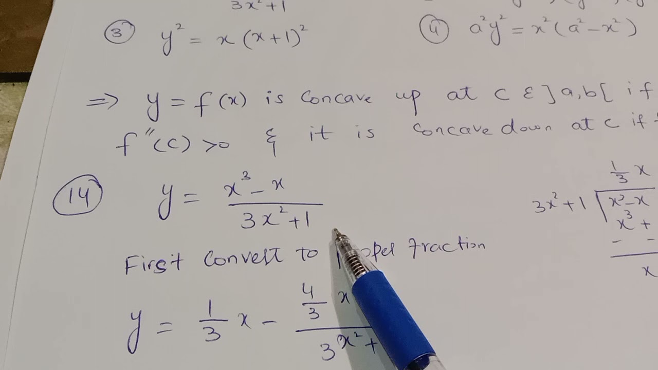 Concavity and Point of inflection Up and down concave Concavity