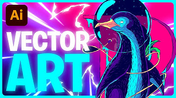 Penguin Illustration - Drawing on Paper and Vectoring in Adobe Illustrator - Speed Art