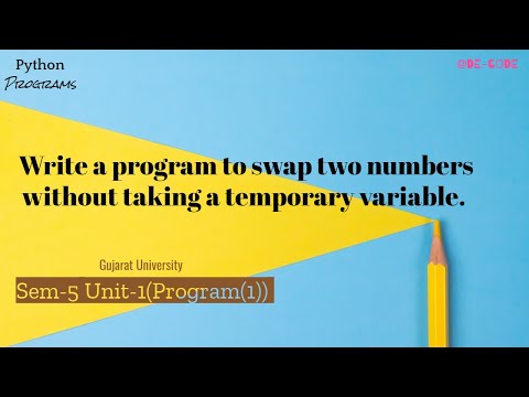 Write program to swap two number without using temporarily variable? [Gujarat University]
