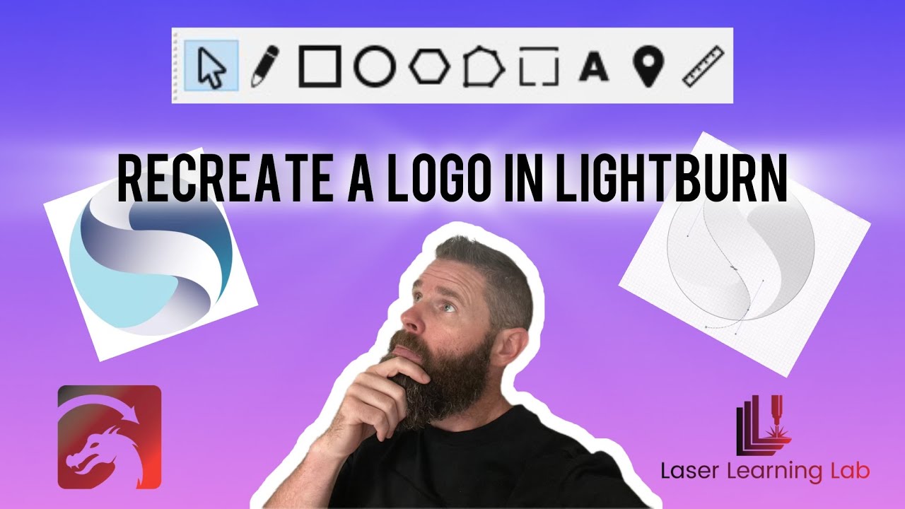 Recreating a logo in LightBurn - YouTube