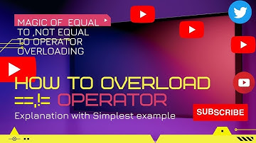 #youtube Overloading of Equality Operators ==,!= with Simplest Example #viral #viralvideo
