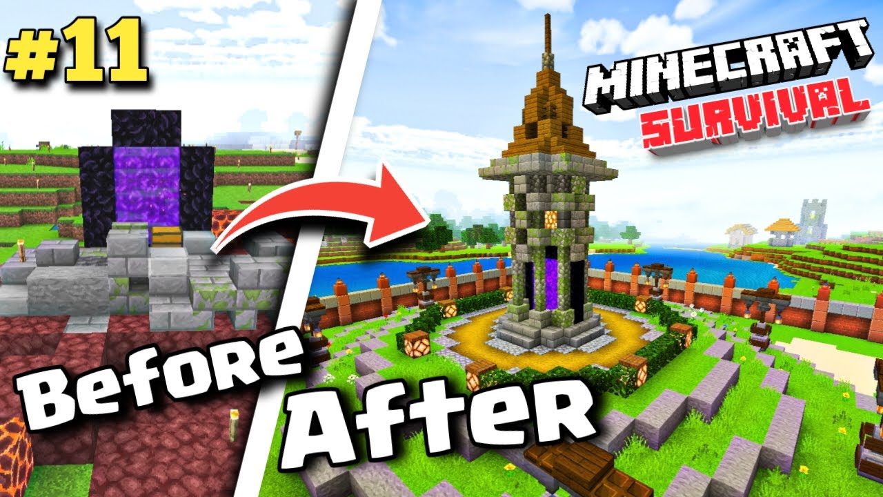 I Transformed My Nether Portal in Minecraft pe # 11 - YouTube