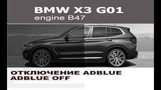 : BMW X3 G01  AdBlue (SCR system)  / BMW X3 G01 AdBlue off (SCR system)