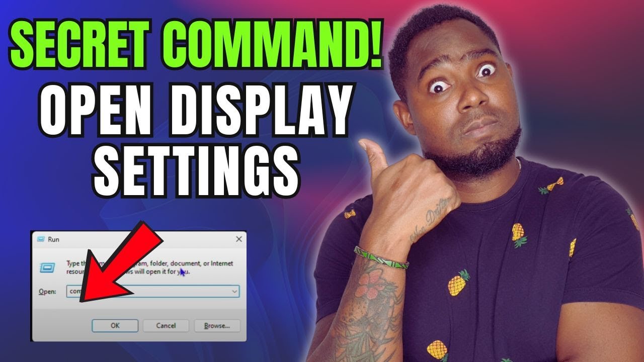 Fast RUN Command to Change Display Settings on Windows 11