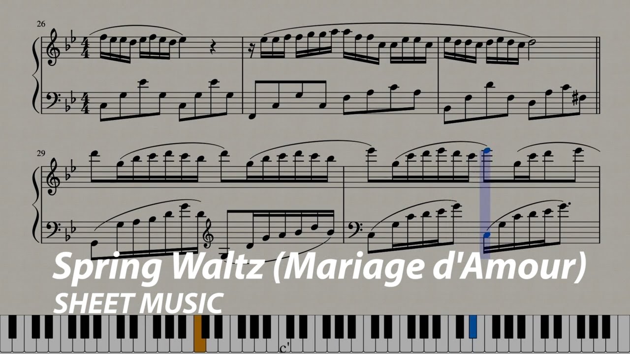 Spring Waltz   Chopin Mariage dAmour  Sheet Music