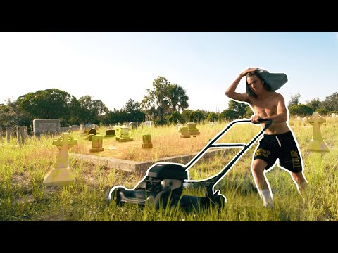 Mowing a Cemetery!