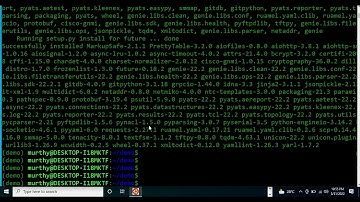 Gathering Facts using PyATS/Genie - Netmiko (WSL-Windows subsystem For Linux)