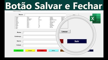 Como Criar Botão Salvar e Fechar Planilha no Formulário Excel